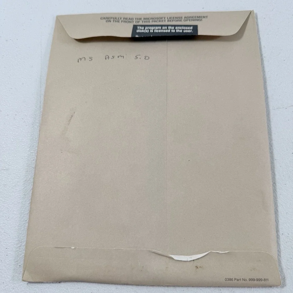 Microsoft Macro Assembler 5.0 MS-DOS Software 5.25